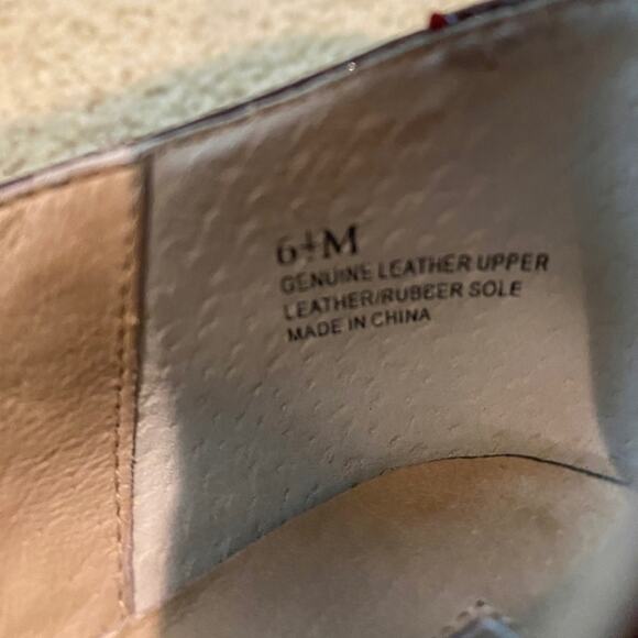 HALOGEN | Burgundy Leather Oxford Flats | Women’s Size 6.5 - Picture 5 of 5